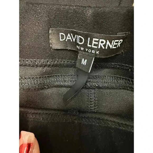 David Lerner New York Women's Black Mid Rise Pull On Ankle Pant Size Medium - Picture 2 of 3